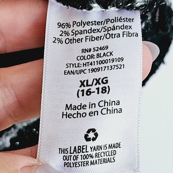 Holiday Christmas Polar‎ Bear Knit Sweater Black/Blue Sz XL Unisex 《935》J - Picture 6 of 7